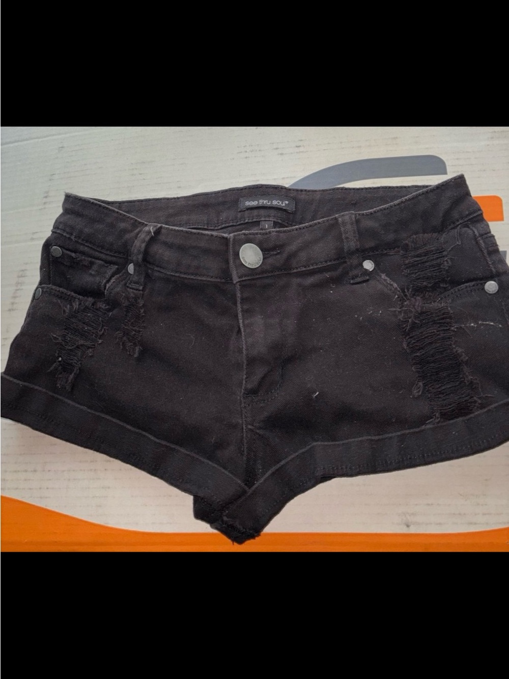 Distressed Denim Shorts - Casual Cutoff